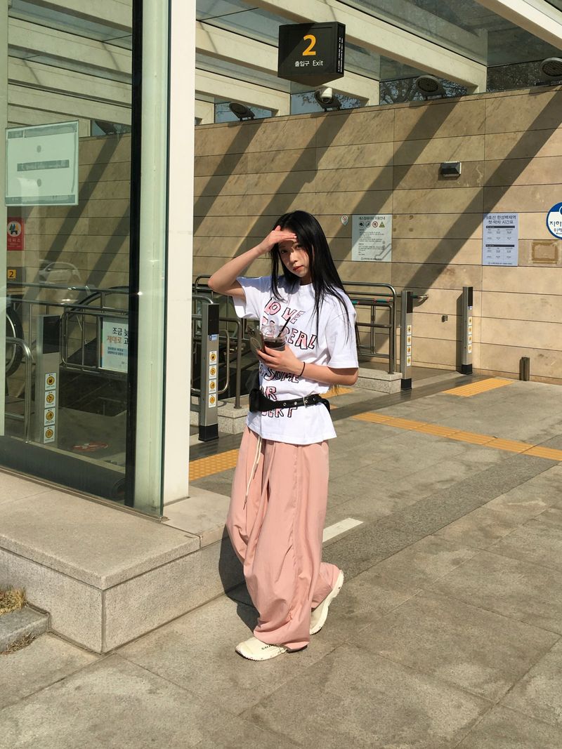 Cool Over Curved Nylon Pants (7c)
