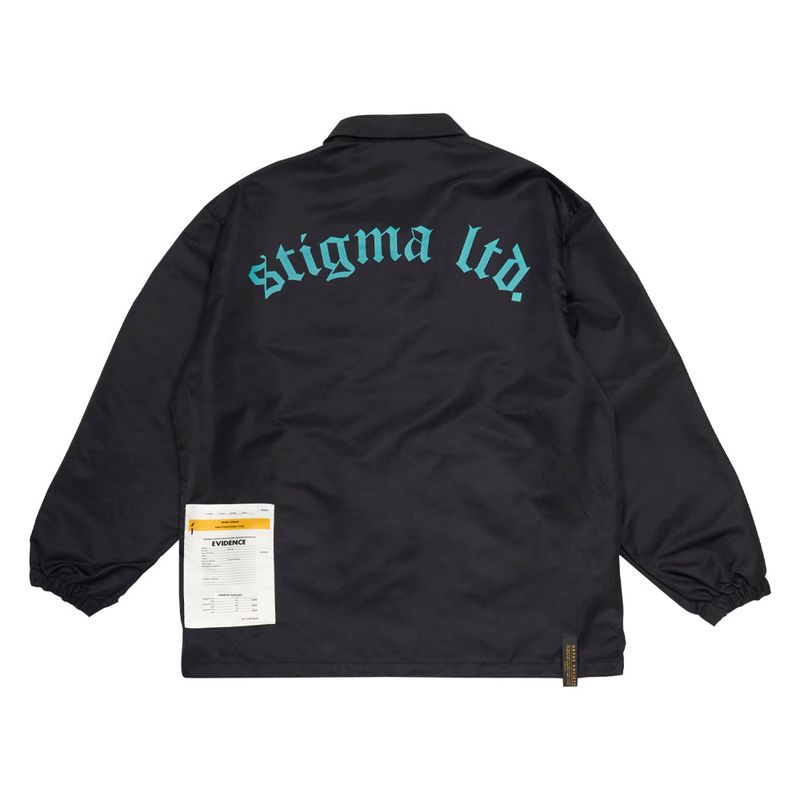 OLD LETTER OVERSIZED COACH JACKET BLUE / BLACK