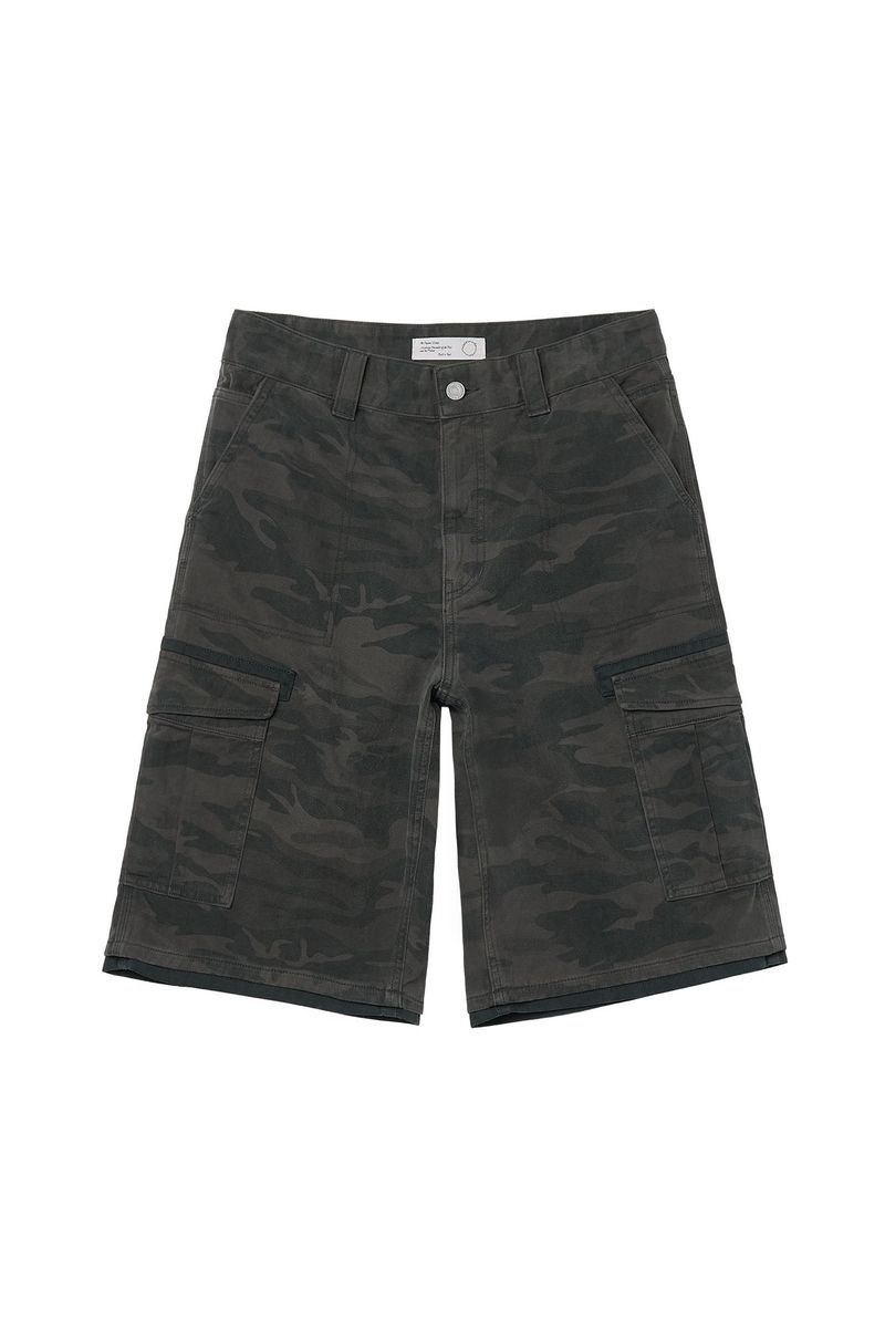 CHOWOO（チョウ）の「Camo Field Cargo Shorts (Washed Gray)（Pants）」