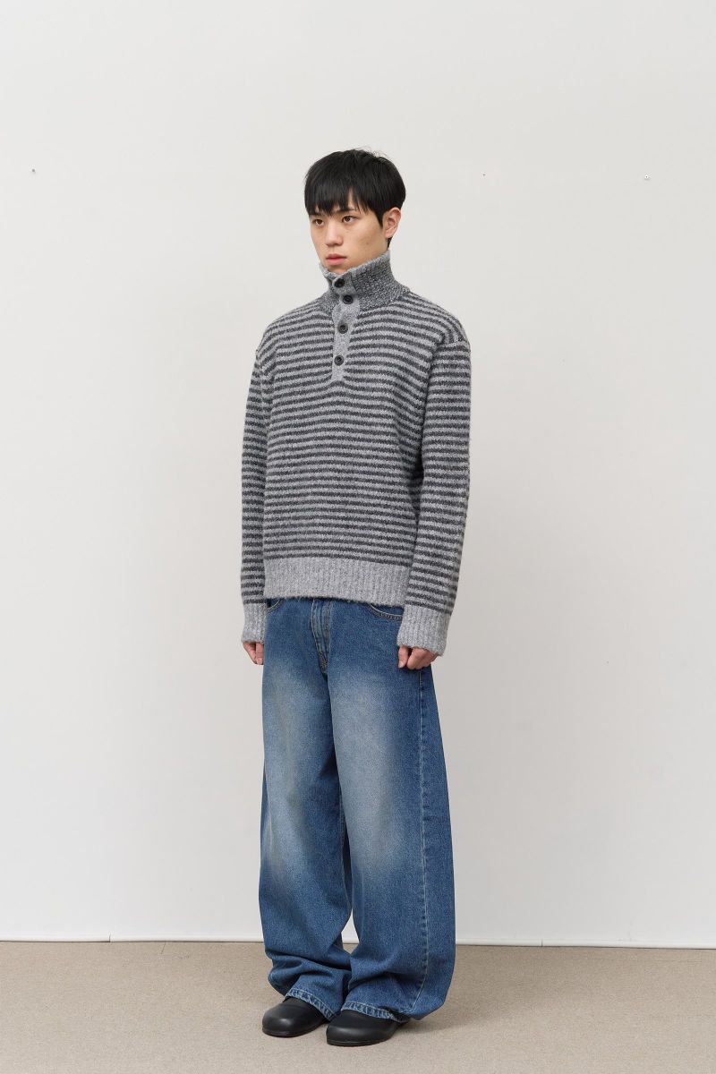 Hawk Striped High Neck Knit