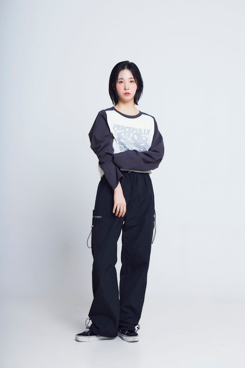 string cargo track pants_black