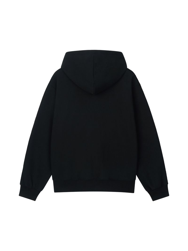 Asel Hooded zip-up Black