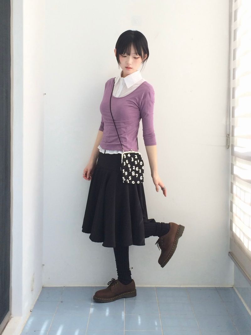 A-line rose flare skirt