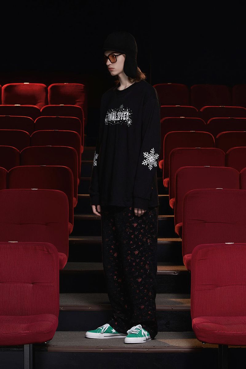 SNOW LOGO LSV T SHIRT / BLACK