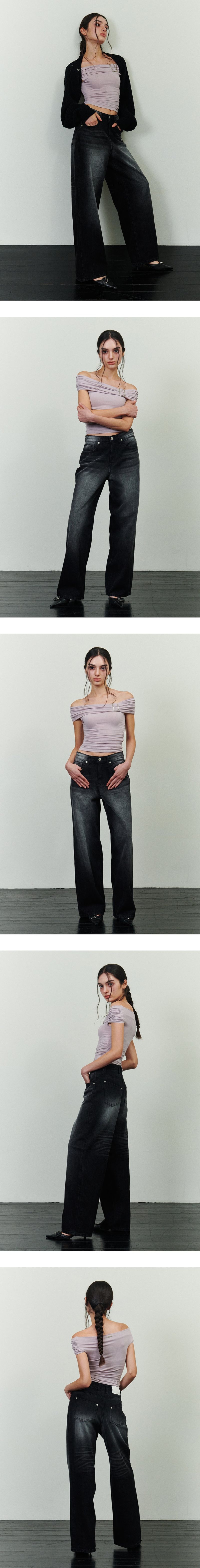 JADEN DENIM PANTS black