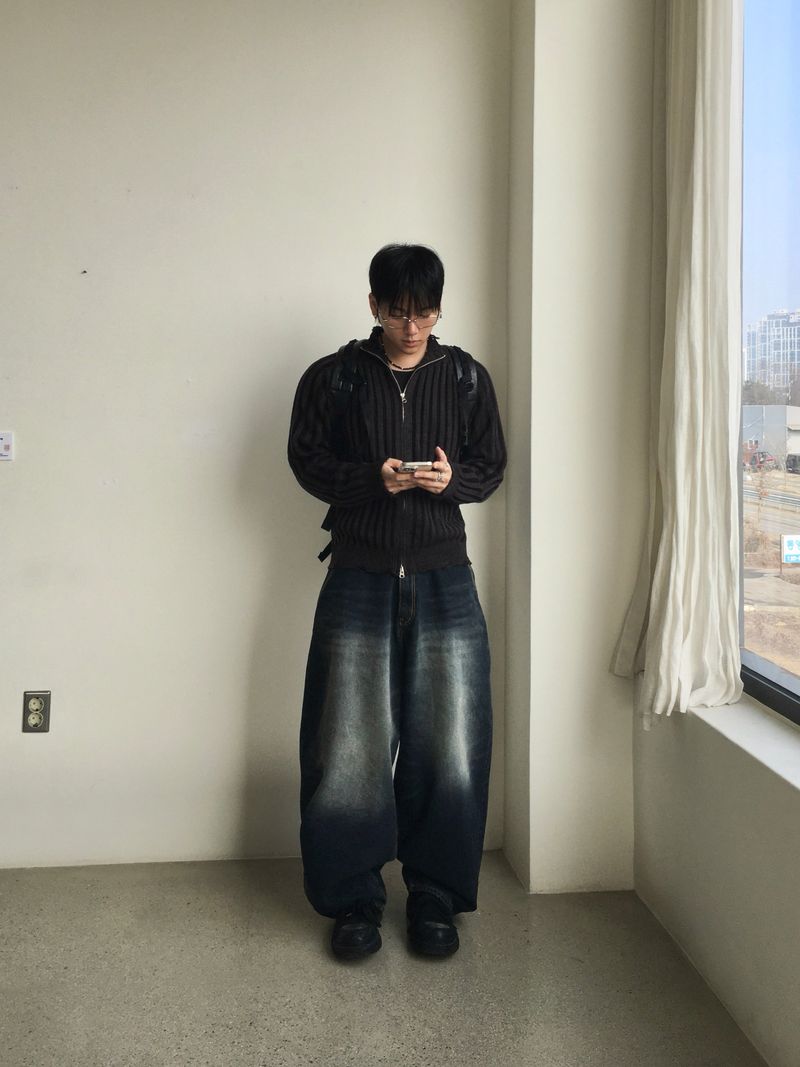 DL Ribbed Knit Zip-Up 3C
