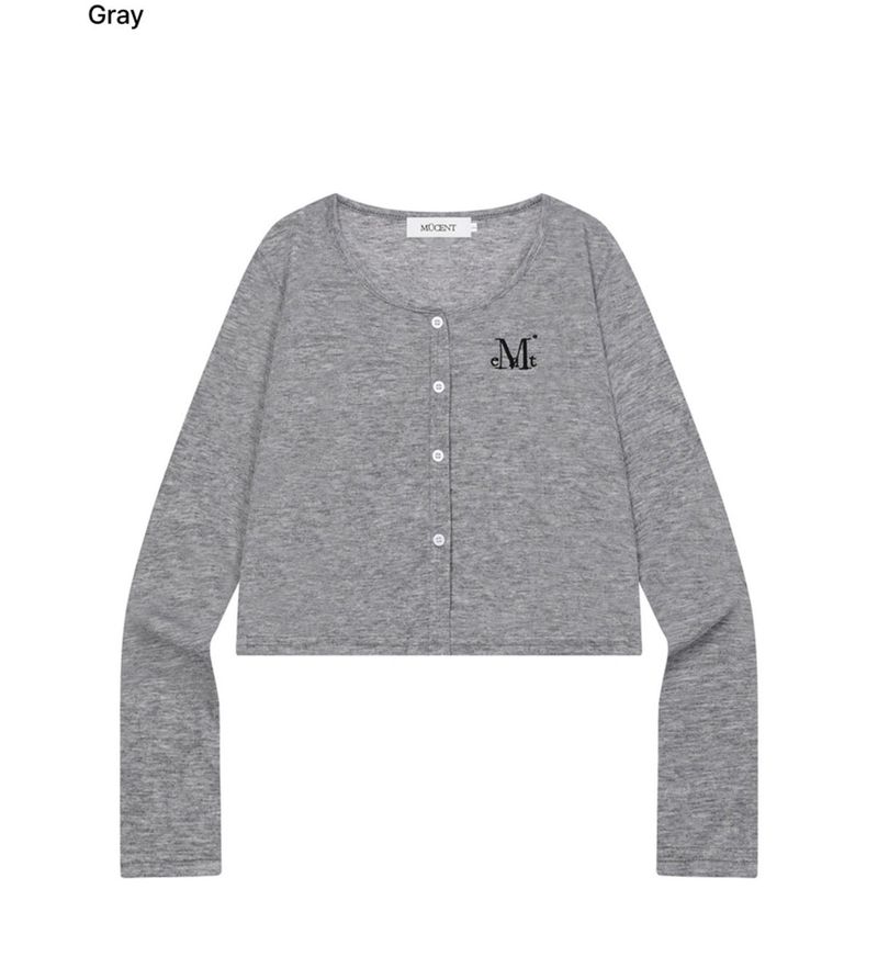 MUCENT（ムセント）の「リベオボタンクロップスリムカーディガン(3COLOR)（トップス）」