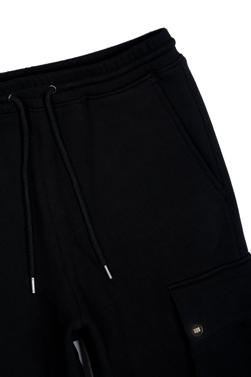 Cargo Jersey Pants - Black