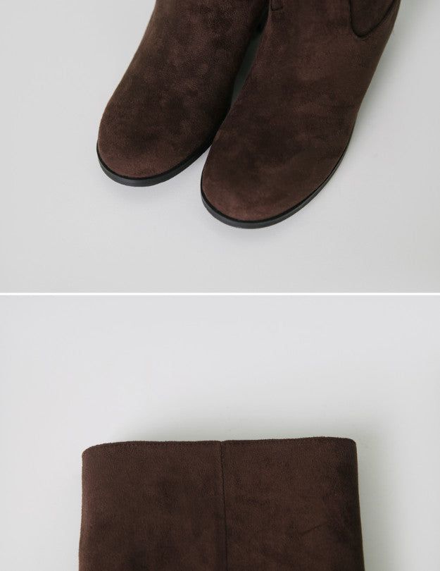 Suede Leather Long Boots (2color)