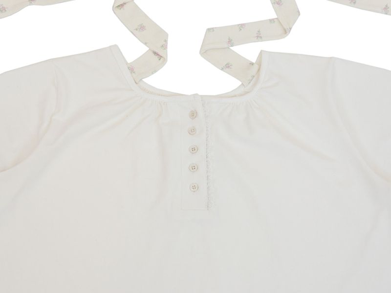  FLORAL PENDANT BACK RIBBON TOP