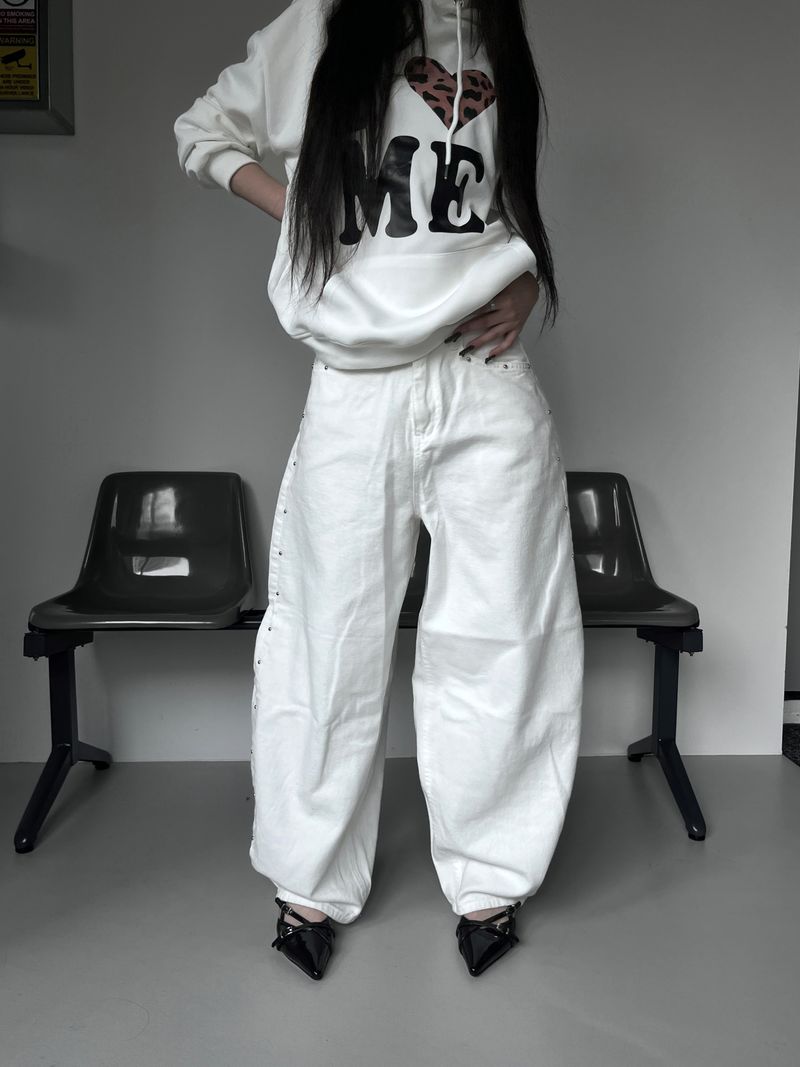 studded balloon wide pants (2color)