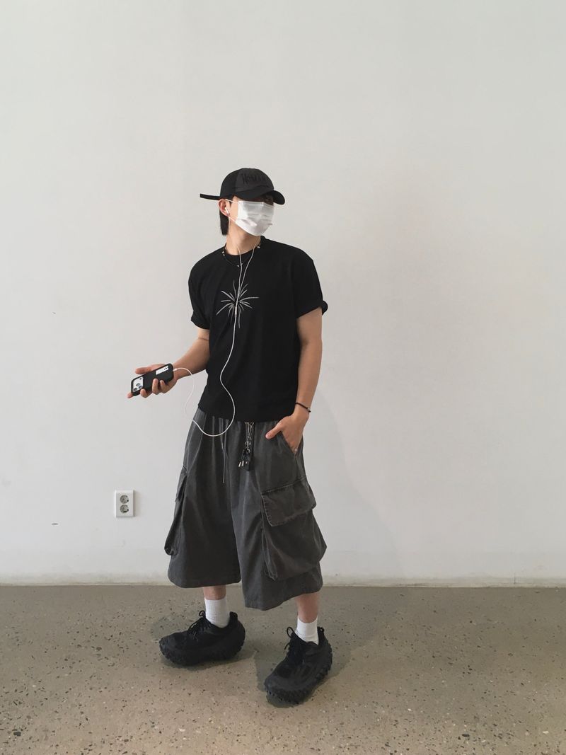 Enterme Pigment Cargo Bermuda Pants 4C