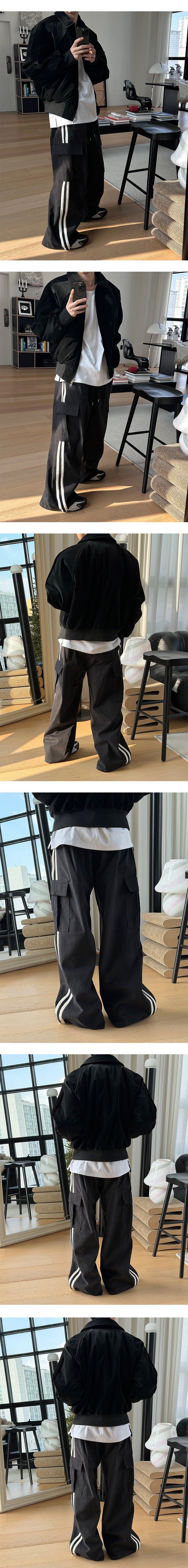 [Unisex] Track suede cargo pants(3color)