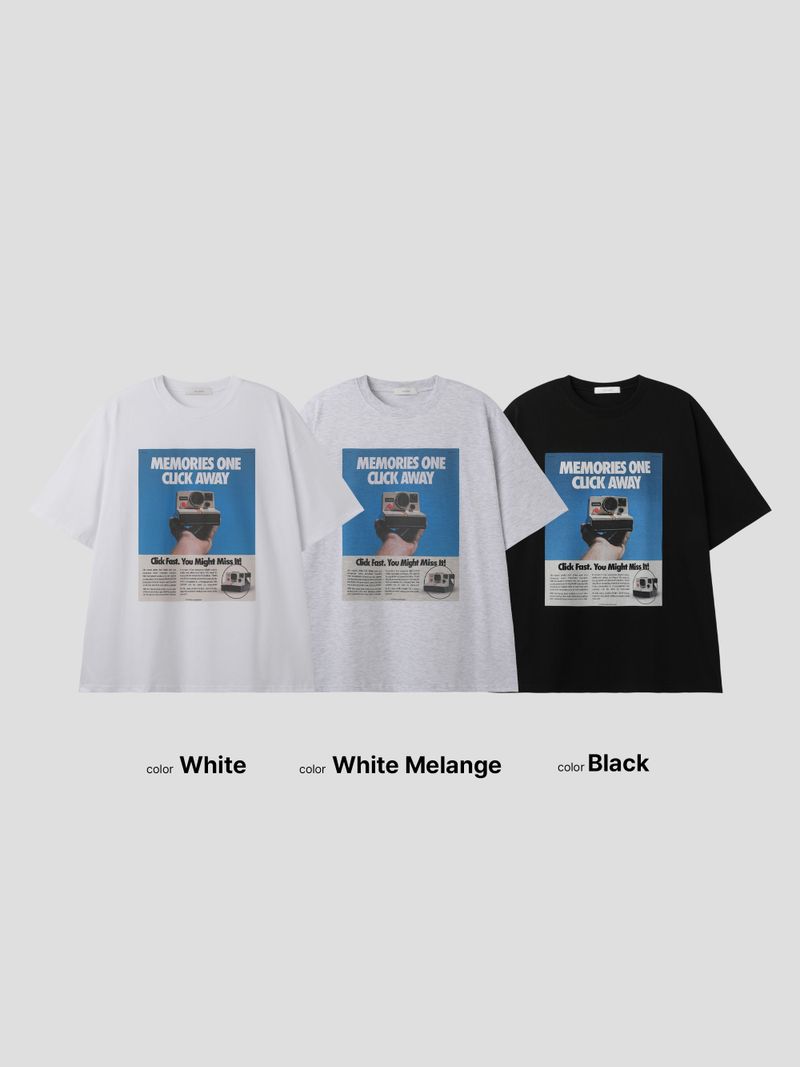 Camera Digital Printed Short Sleeve 3COLOR