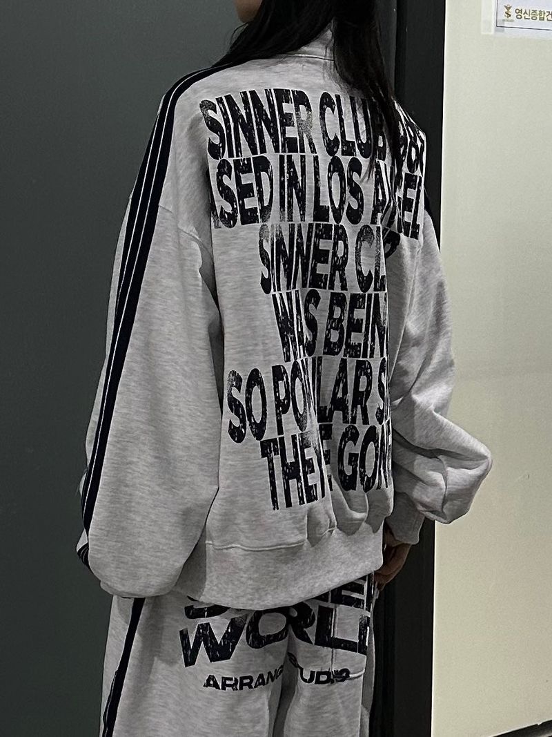 world tape half-zip sweatshirt