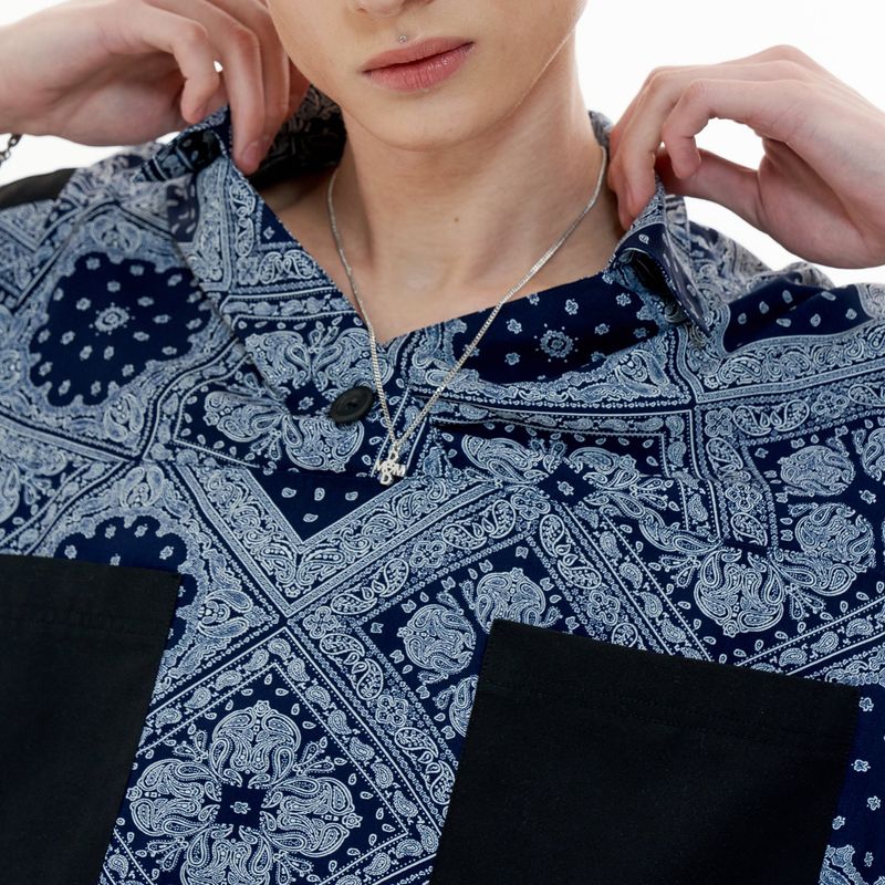 Track Shirt [Navy Paisley]