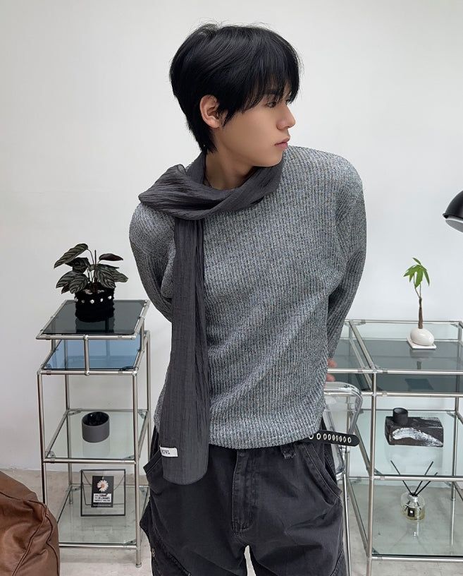 Ropel Ribbed Knit Long Sleeve