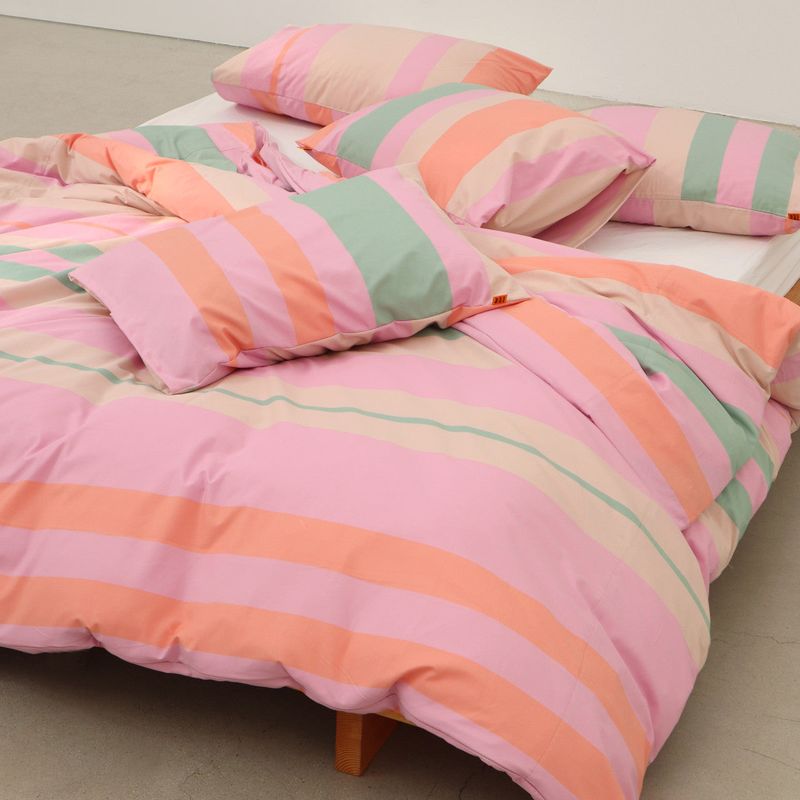 Iris pink duvet cover Qsize(200x230cm)