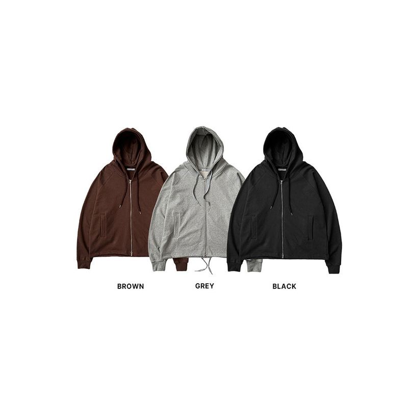 ASCLO Heavy Crop Hood Zip Up (3color)