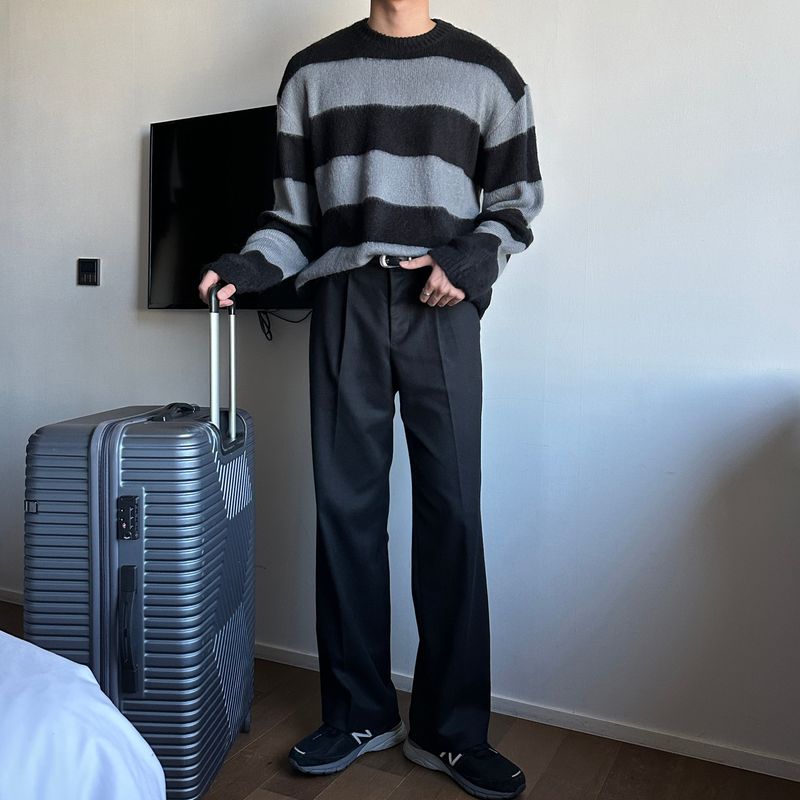 Meto wool pintuck wide slacks (2 colors)