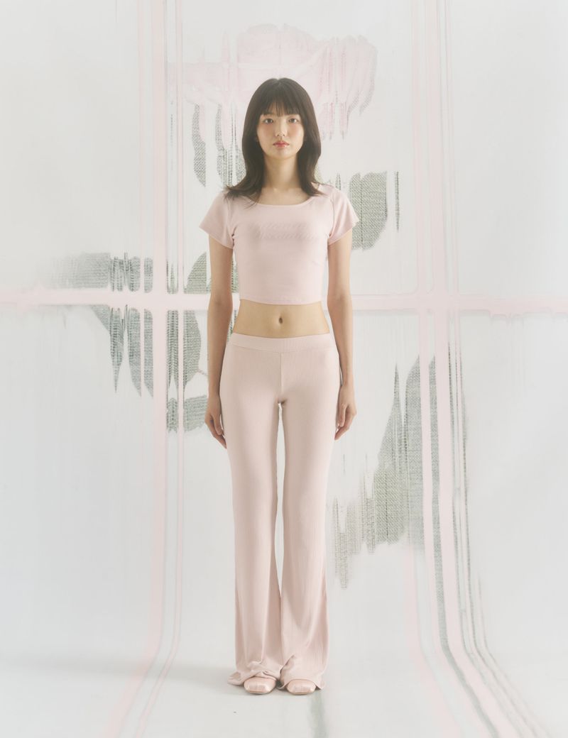 Low-rise Bootcut Pants (PINK)