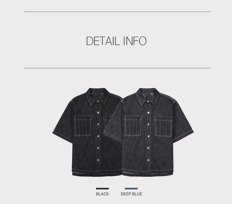 Tension Crush Linen Half Denim Jacket (2color)