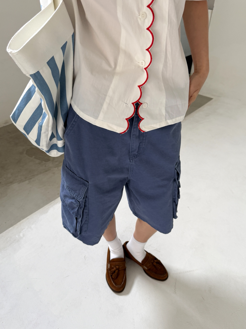 color dyeing bermuda pants