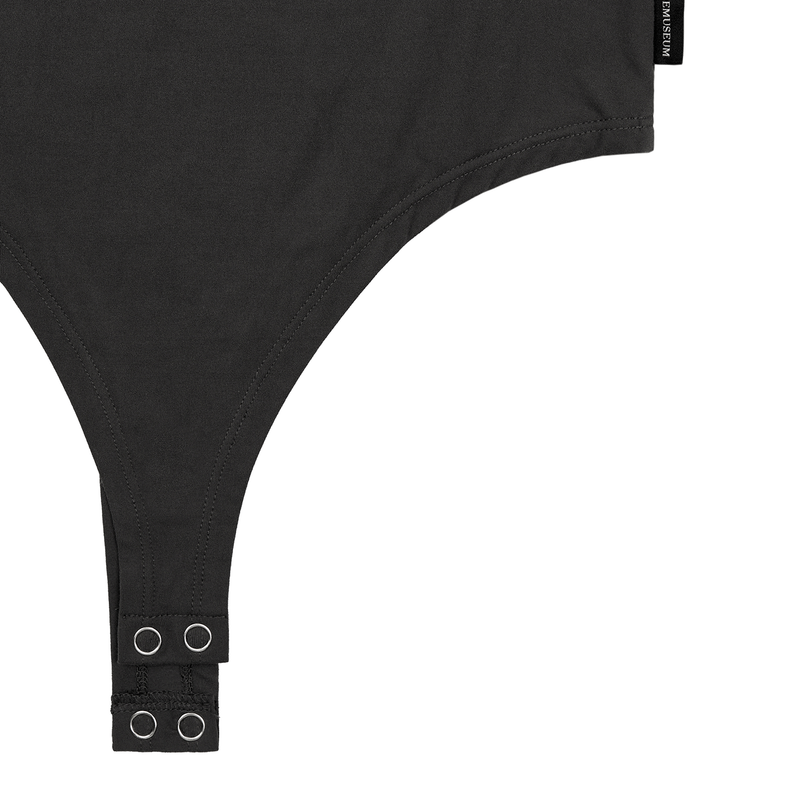 BACK POINT LONG SLEEVE BODYSUIT (BLACK)