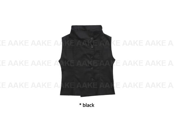 HIGH-NECK SLEEVELESS SHIRT