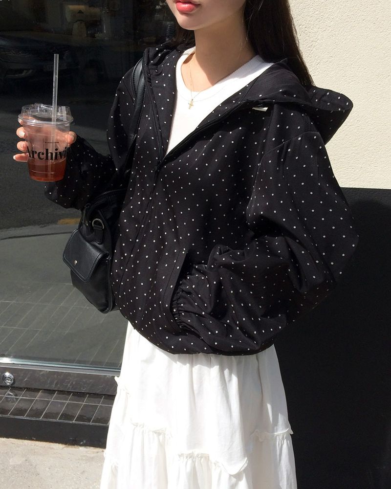 Milly Dot Hooded Windbreaker