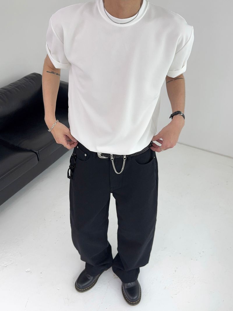 RO Relaxed Semi-Wide Cotton Pants (2C)