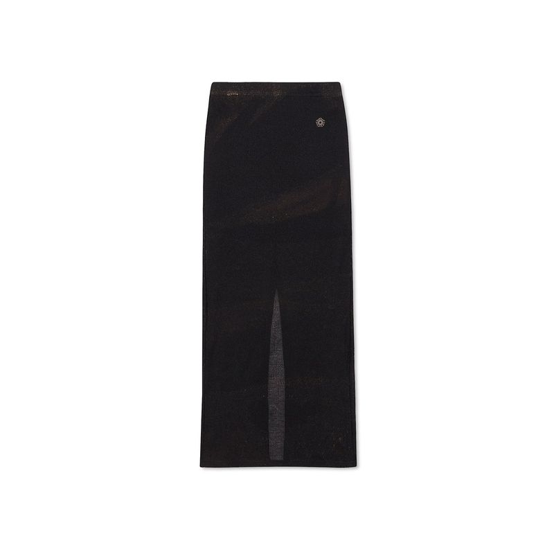 ULKIN（オルキン）の「[24SS LSD COLLECTION] Bleach washed knit skirt_Black（Skirts）」