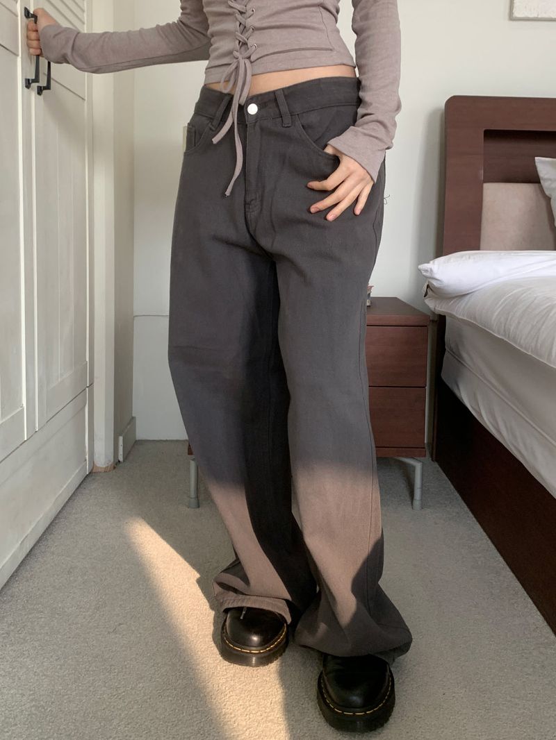Back Point Bizzo Wide Long Denim Pants