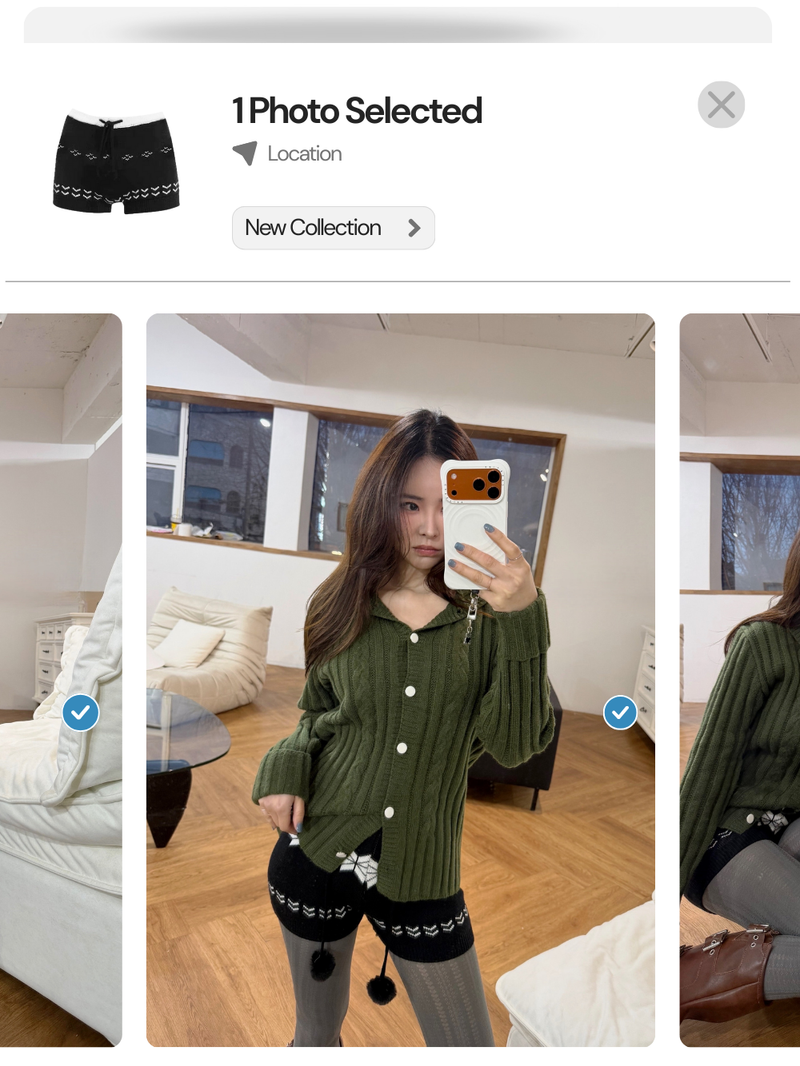 Graphic Knit Shorts