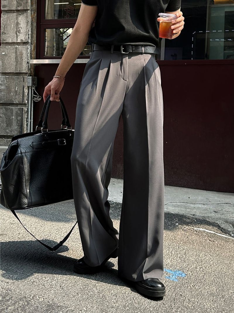 LMN All-Day Pintuck Bejo Wide Slacks (4 colors)