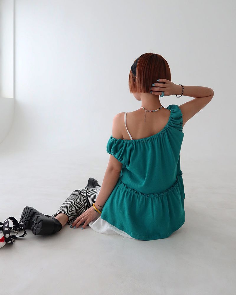 inen lace bustier long blouse & mini dress