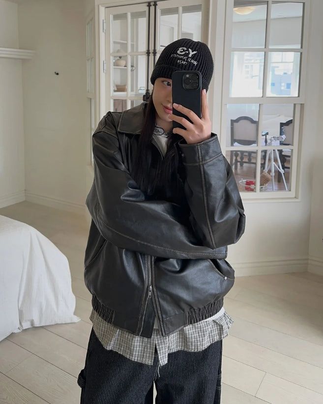 SATIIIZ（サティーズ）の「Kylo Vintage Leather Jacket（Jackets/Outerwear）」