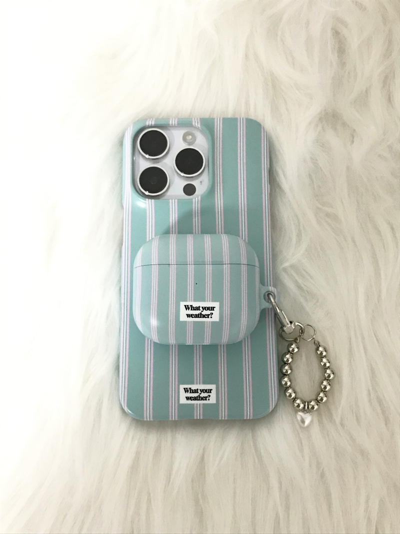 tiny weather(タイニーウェザー)の「pajama Airpods case-mint(Smartphone Accessories)」