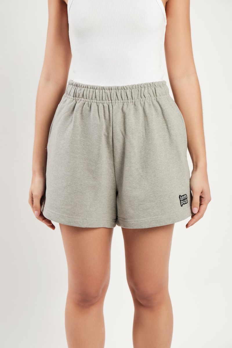 TEMPUS PATCH SHORT PANTS [GREY MELANGE]