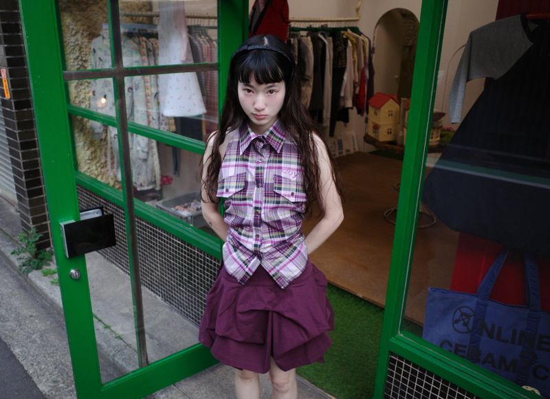 ローラホルターシャツ (PINK)