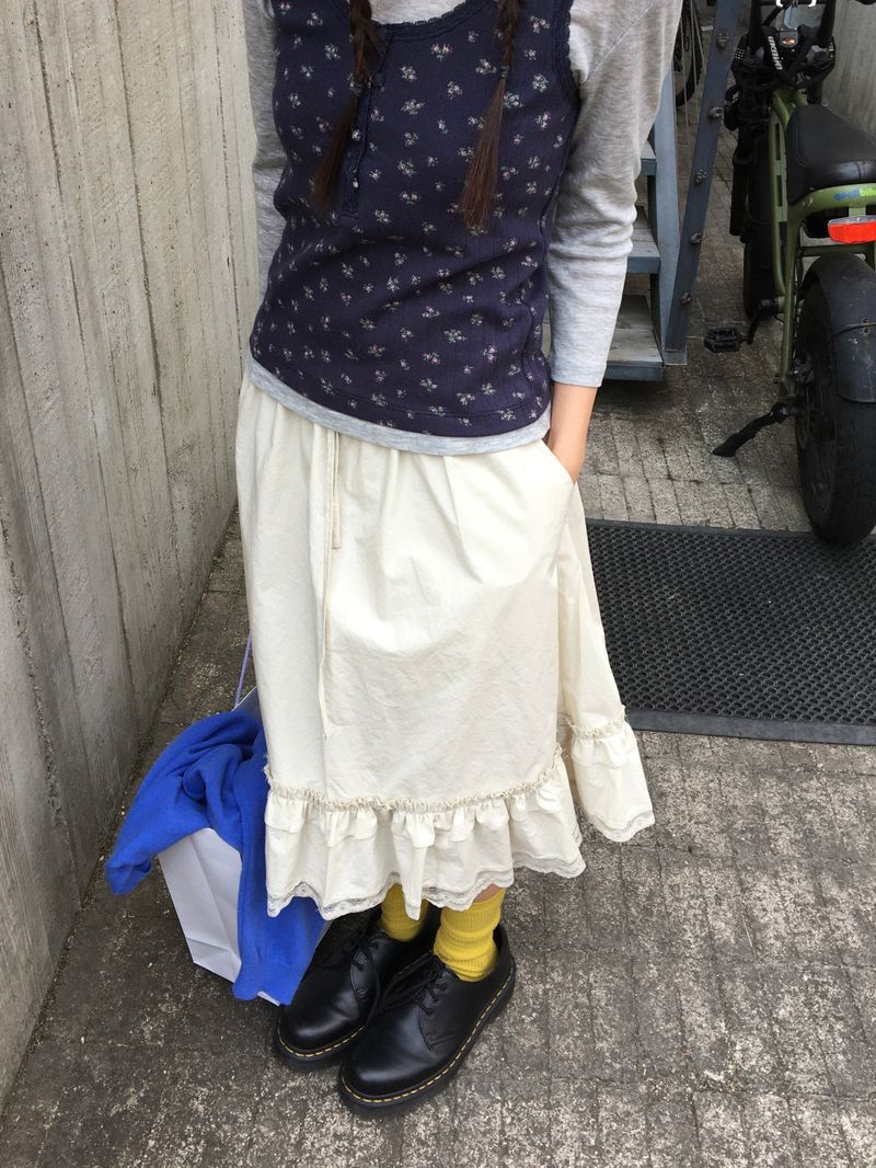 Pudding Ruffle Skirt (2color)