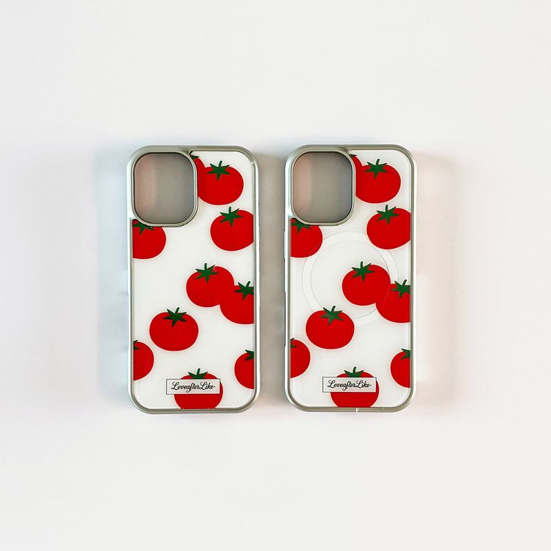 [MADE]little tomato Standard Glass phonecase WHITE, BLUE