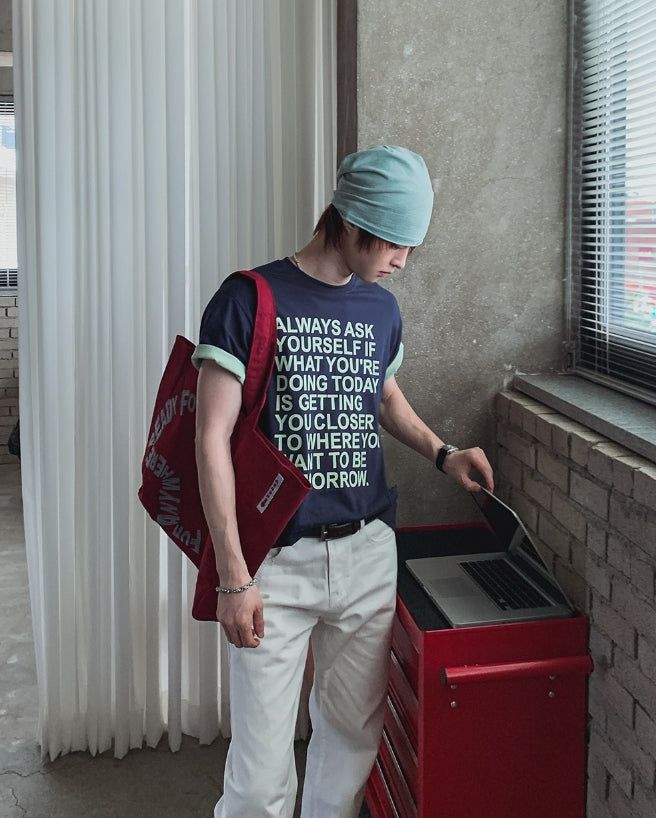 ウェルドーン レタリング カラー マッチング ショート スリーブ Tシャツ