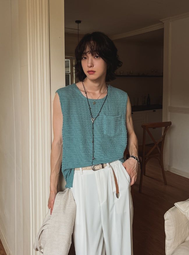 Poblin pocket knit vest