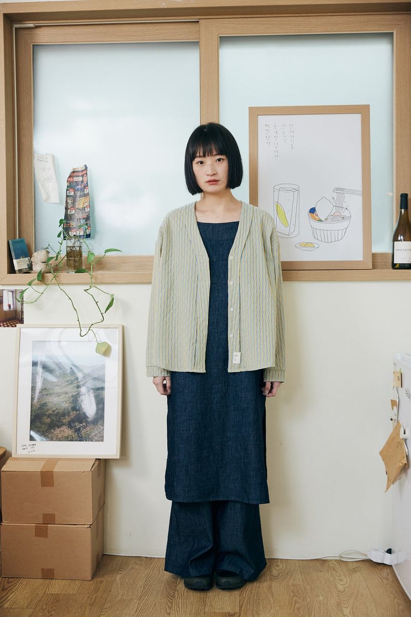 falt（フォルト）の「Stripe blouse / Blue（Tops）」