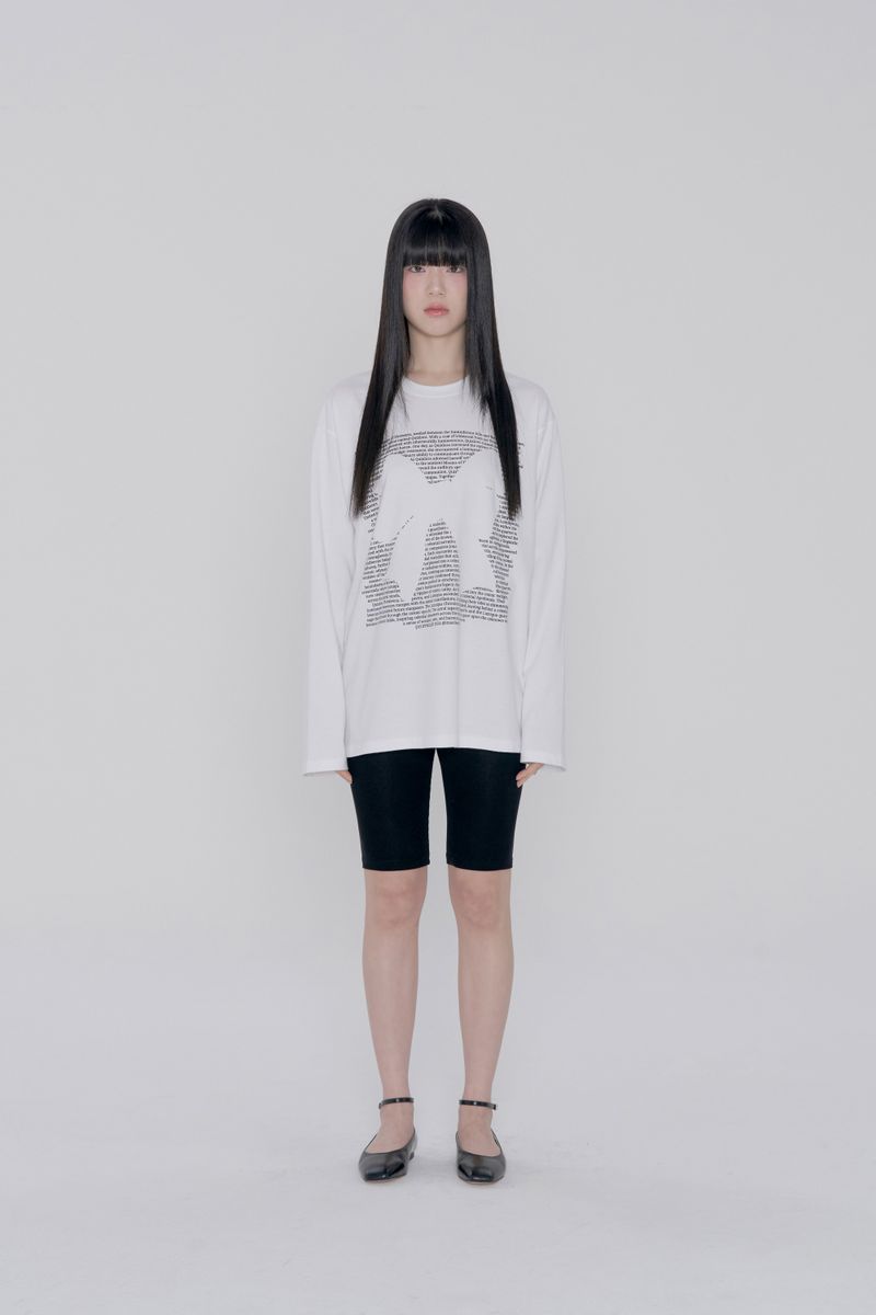CLASSIC RIBBON SHADOW LONG SLEEVE - WHITE