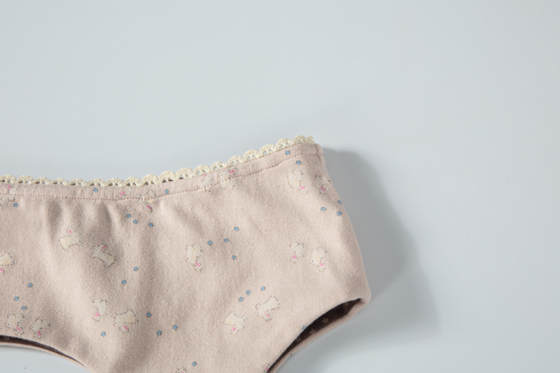 reversible garter belt star rabbit brown