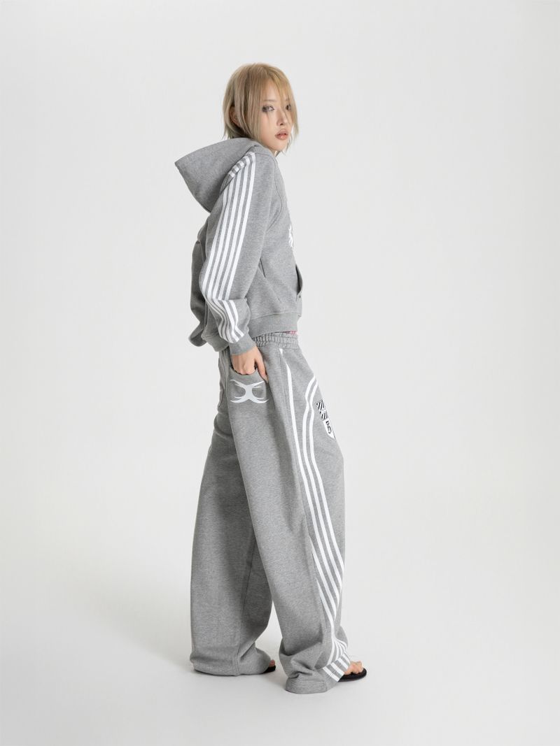 SEXXDEVIL Dual-Waist Striped Sweatpants