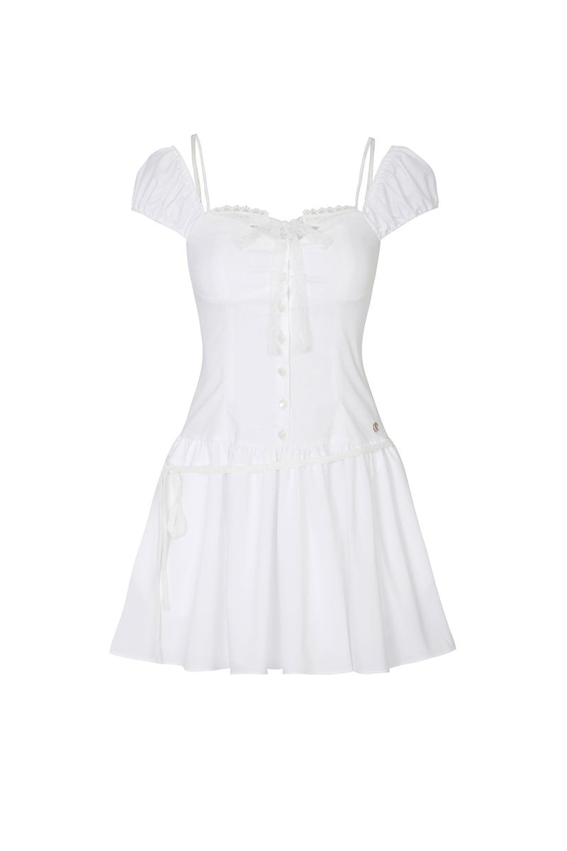 WENDY RIBBON DRESS white