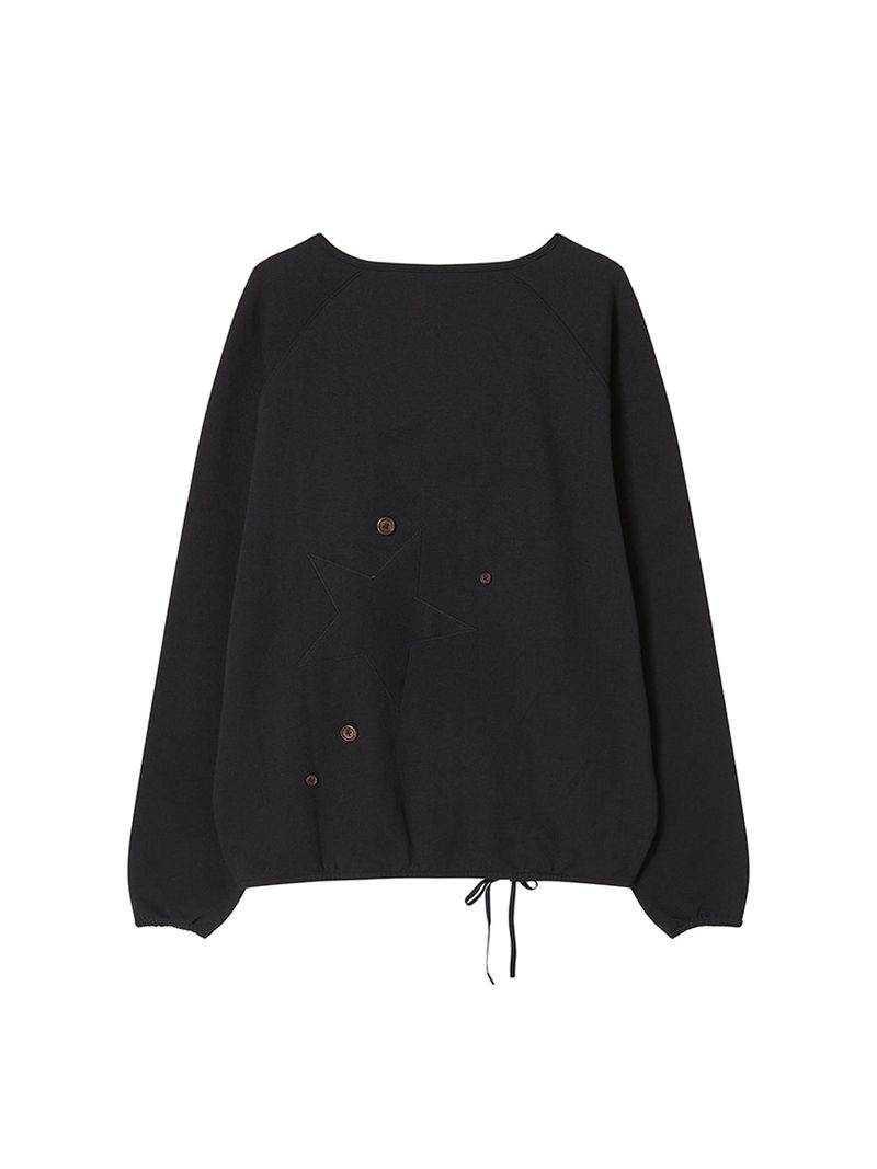 STAR APLIQUE CREWNECK BLACK